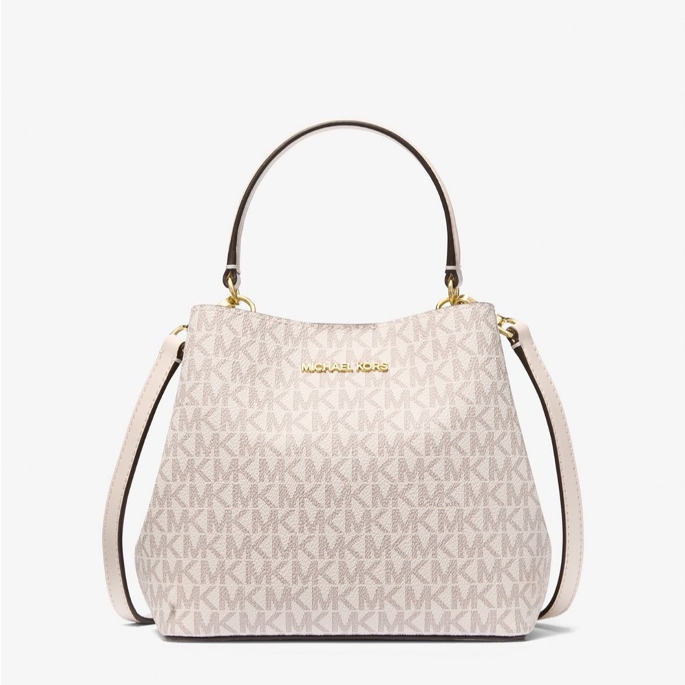 NWT Michael Kors Pratt Small Logo Bucket Shoulder Crossbody Bag - Picture 3 of 15